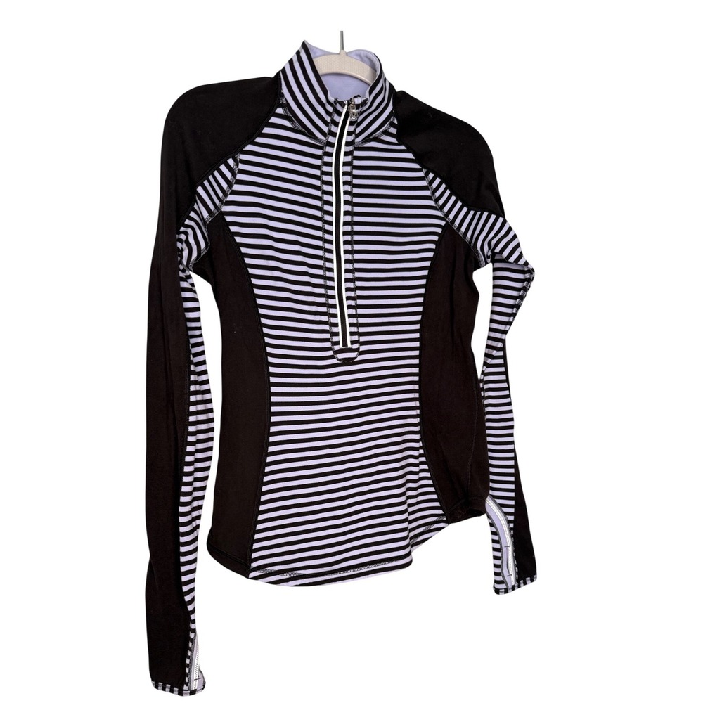 Lululemon 1/4 zip‎ blue/purple & black athletic reversible jacket sweater top